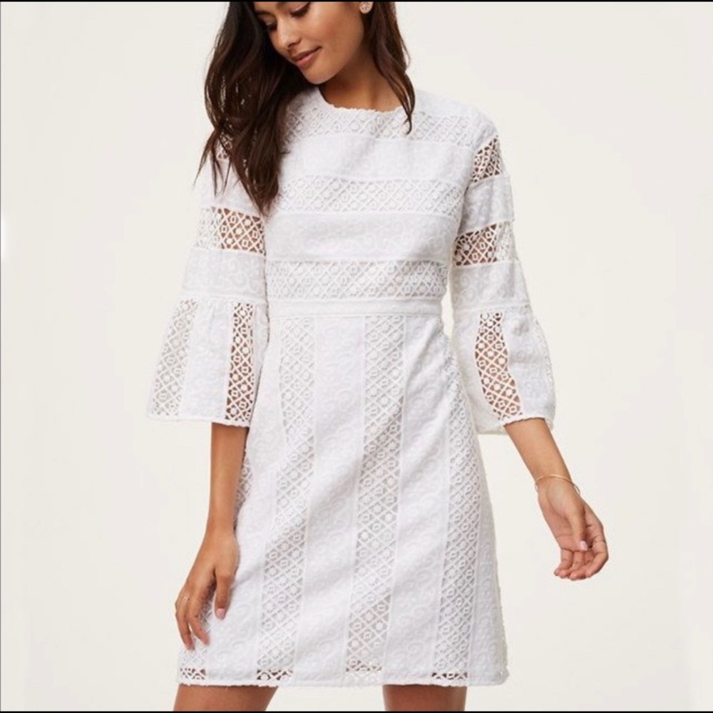 LOFT lace bell sleeved dress NWT